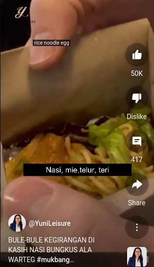 Bule cicip nasi bungkus