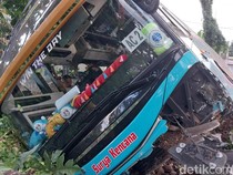 Polisi Amankan Sopir dan Kernet Bus Surya Kencana Setelah Kecelakaan