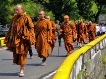 40 Biksu Jalani Ritual Jalan Kaki 2.600 Km dari Thailand ke Magelang