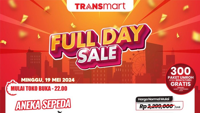 Transmart Full Day Sale Balik Lagi, Aneka Sepeda Banjir Diskon