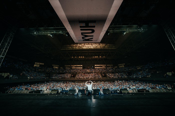 Kyuhyun Super Junior menggelar konser 2024 KYUHYUN ASIA TOUR 'Restart' Jakarta pada Sabtu (18/5/2024), di Tennis Indoor Senayan, Jakarta Pusat.