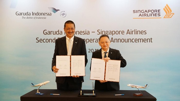 Garuda Indonesia kerja sama dengan Singapore Airlines