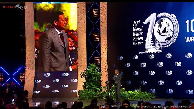 Jokowi kenalkan Prabowo di acara WWF ke-10 di Bali.