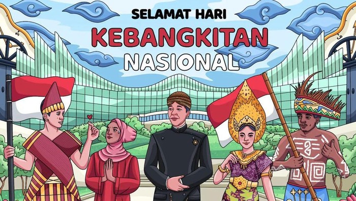 Jokowi unggah karikatur di Hari Kebangkitan Nasional.
