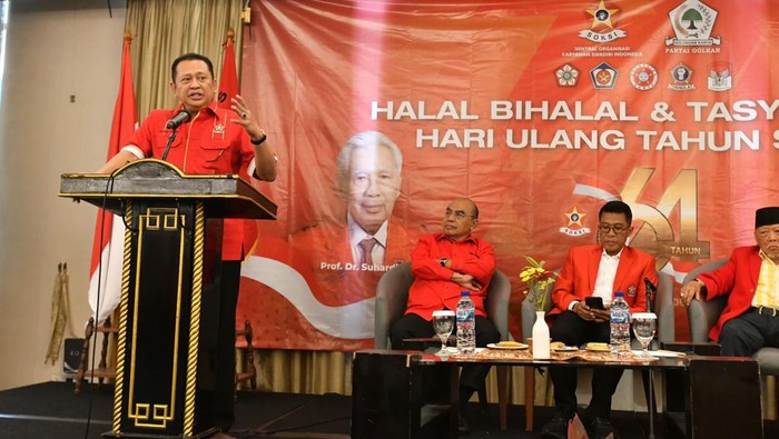 Ketua Dewan Pembina Dewan Pimpinan Nasional (Depinas) Sentral Organisasi Karyawan Swadiri Indonesia (SOKSI) Bambang Soesatyo