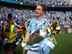 De Bruyne sudah bawa Man City menangi enam titel Premier League dan sekali Liga Champions. De Bruyne juga jadi rasa assist, dengan jumlah terbanyak untuk City dengan 177  (Action Images via Reuters/Lee Smith)