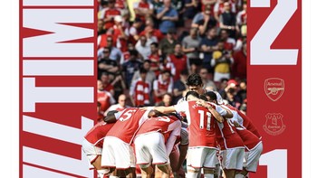 Memberikan segalanya sampai akhir tulis Twitter Arsenal. Foto: Twitter