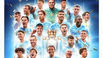 Sementara Manchester City terus-terusan juara Liga Inggris. Foto: Twitter