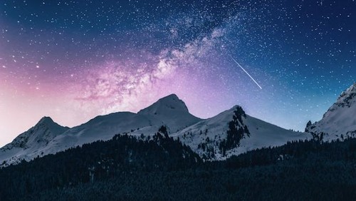 Meteor jatuh, bintang jatuh, meteorit.