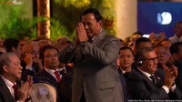 Gestur Prabowo saat Dikenalkan Jokowi Sebagai Presiden Terpilih di WWF Bali