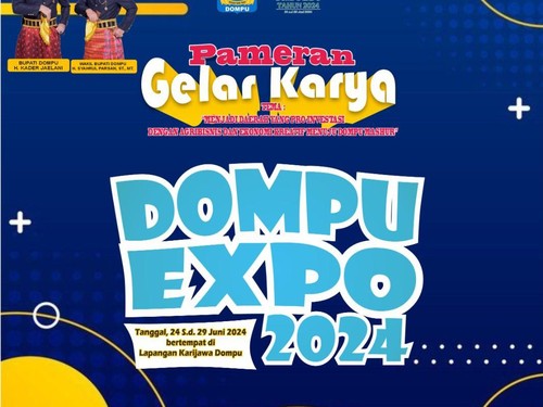 Pamflet kegiatan Dompu Expo yang akan digelar oleh Pemda Dompu pada 24-29 Juni 2024. (Istimewa)