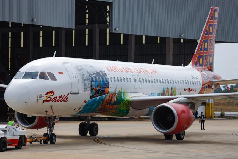 Pengecetan bodi pesawat di Batam Aero Technic