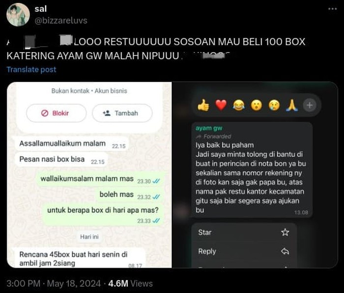 Duh! Pemilik Katering Ini Kena Tipu Pesanan 100 Kotak Nasi Ayam