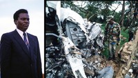 Pada tanggal 6 April 1994, sebuah pesawat yang membawa Presiden Burundi Cyprien Ntaryamira dan Presiden Rwanda Juvenal Habyarimana ditembaki di dekat Bandara Kigali. Tak ada korban selamat dari pesawat yang jatuh di kawasan lokasi Istana Kepresidenan itu. (Getty Images)