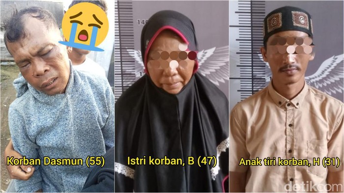 Suami di Musi Banyuasin dianiaya istri dan anak tiri karena kerap berutang.