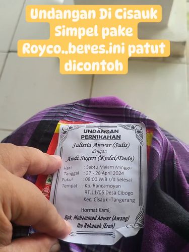 Undangan pernikahan unik dan bermanfaat berupa penyedap rasa Undangan pernikahan unik dan bermanfaat berupa penyedap rasa mendadak viral di media sosial
