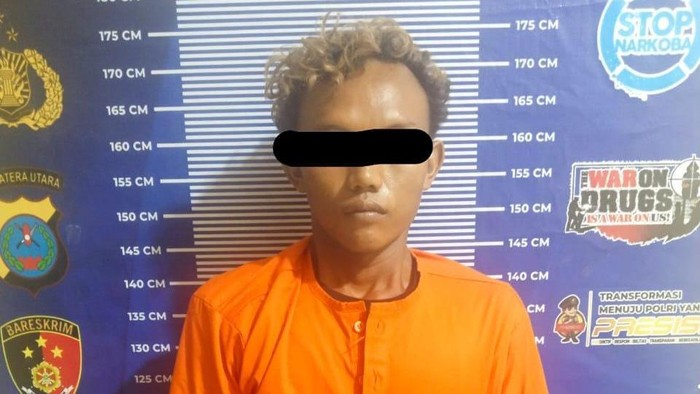 Andra Putra (21), pelaku pencurian dinamo kincir di Sergai. (Dok Polsek Teluk Mengkudu)