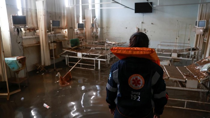 An emergency room at Canoas emergency hospital is seen after being submerged and destroyed during the floods in Canoas, Rio Grande do Sul, Brazil, May 20, 2024. REUTERS/Diego Vara