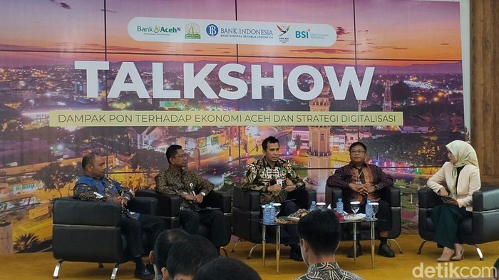 BI menyarankan produk UMKM di Aceh ditempel harga-pakai QRIS. (Foto: Agus Setyadi/detikSumut).