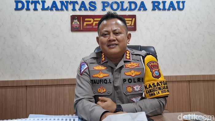 Dirlantas Polda Riau Kombes Taufiq Lukman Nurhidayat . (Raja Adil Siregar/detikSumut)