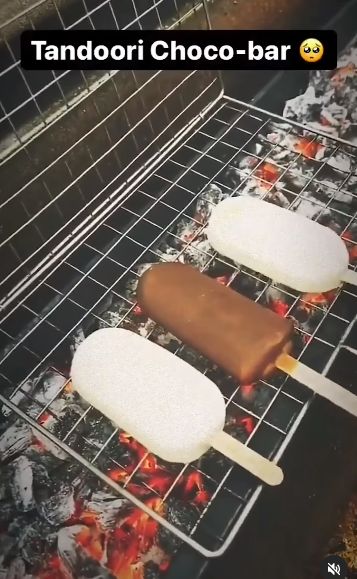 Unik! Ada Es Krim Tak Meleleh Saat Dibakar di Atas Api Arang
