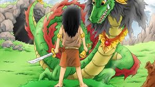 Legenda Manik Angkeran, terbentuknya Selat Bali. (dok 
MTsN 4 Sidoarjo)