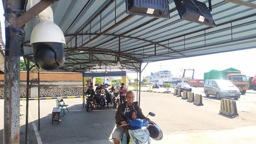Pelabuhan Gilimanuk dilengkapi dengan kamera pengenal wajah atau face recognition selama berlangsungnya WWF di Nusa Dua, Bali, Selasa (21/5/2024). (I Putu Adi Budiastrawan/detikBali).