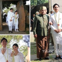 Sasqia dan Zaki melangsungkan akad nikah yang digelar secara sederhana di Bandung, Jawa Barat. Keduanya mengenakan baju pengantin serba putih. Foto: Instagram/@titieksoeharto @/yr.milla