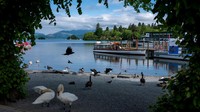 Pemandangan Danau Windermere di Windermere, Inggris, Senin (20/5/2024).