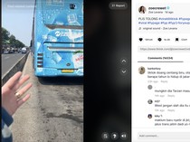 Viral Selebgram Nyangkut di Jalur TransJakarta