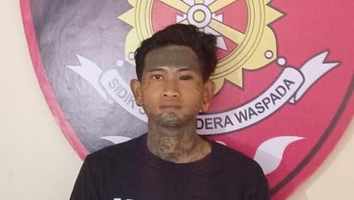Salah satu anak punk pelaku pencurian HP yang ditangkap di Pasar Kereneng, Denpasar.