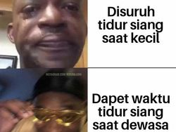 Meme Kocak Tidur Siang, Waktu Kecil Dibenci Sekarang Dinantikan