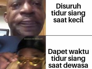 Meme Kocak Tidur Siang, Waktu Kecil Dibenci Sekarang Dinantikan