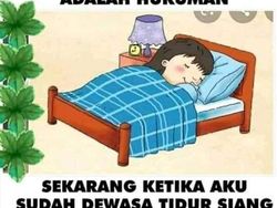 Meme Kocak Tidur Siang, Waktu Kecil Dibenci Sekarang Dinantikan