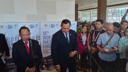 Mendagri Tito Karnavian saat acara WWF di ITDC The Nusa Dua, Badung, Bali, Rabu (22/5/2024).