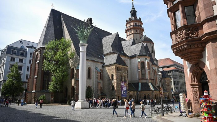 A general view of the central city Leipzig, ahead of the UEFA Euro 2024, in the host city of Leipzig, Germany, May 11, 2024. REUTERS/Annegret Hilse