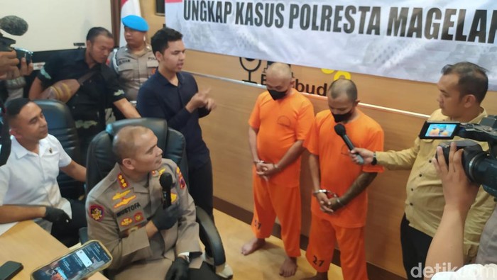 Tersangka pembakar sepeda motor dan pencuri mobil avanza yang ditangkap Reskrim Polresta Magelang.