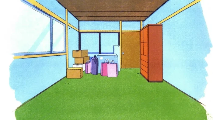 Rumah Shinchan yang diperlihatkan di serial animasinya.