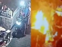 Momen Ngeri Bapak-Balita Tersiram Minyak Panas Saat Beli Gorengan