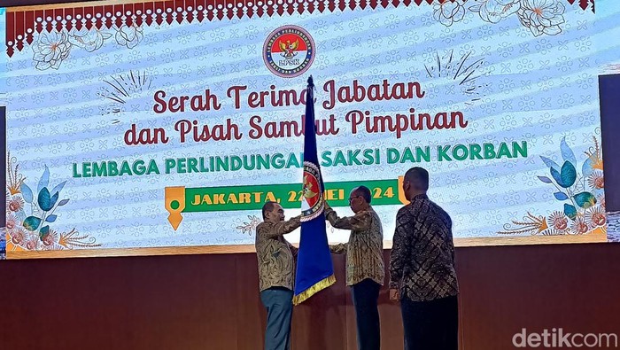 Serah terima jabatan dan pisah sambut pimpinan LPSK (Rachma Syifa/detikcom)