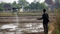 Dinas Pertanian dan Perikanan Kabupaten Sukoharjo menyediakan tiga drone pertanian yang bisa dimanfaatkan secara gratis bagi petani untuk pemupukan dan pengendalian hama. 