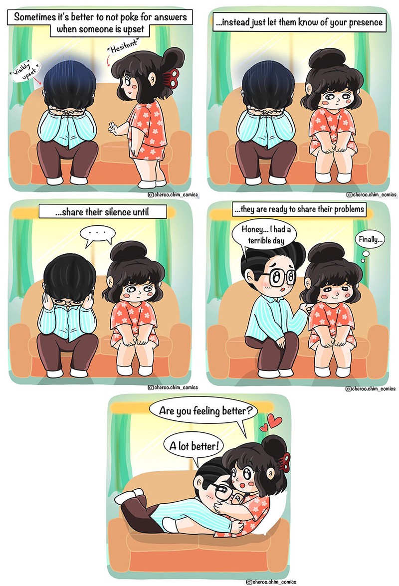 Seorang ilustrator asal India, Sumon Sikdar, membuat serial komik romantis, yang memperkenalkan dua karakter unyu Cheroo dan Chim. Mari simak komiknya berikut.