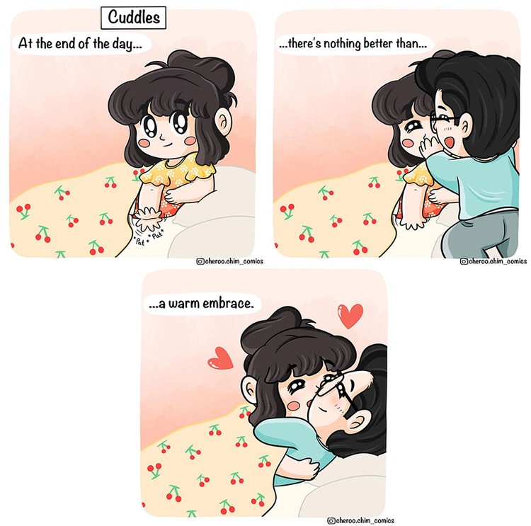 Seorang ilustrator asal India, Sumon Sikdar, membuat serial komik romantis, yang memperkenalkan dua karakter unyu Cheroo dan Chim. Mari simak komiknya berikut.