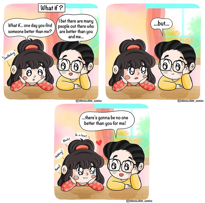 Seorang ilustrator asal India, Sumon Sikdar, membuat serial komik romantis, yang memperkenalkan dua karakter unyu Cheroo dan Chim. Mari simak komiknya berikut.