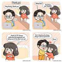 Seorang ilustrator asal India, Sumon Sikdar, membuat serial komik romantis, yang memperkenalkan dua karakter unyu Cheroo dan Chim. Mari simak komiknya berikut.