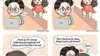 Tidak perlu alasan pasti untuk bilang makasih ke pasangan. Foto: (Bored Panda).  