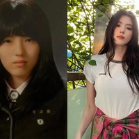 Semasa sekolah, Han So Hee memiliki poni rata yang menutupi dahinya. Sejumlah netizen Korea melihat sedikit perubahan pada bagian wajahnya. Kini bintang drama Korea Gyeongseong Creature terlihat lebih dewasa dan hampir menginjak kepala tiga. Foto: Instagram