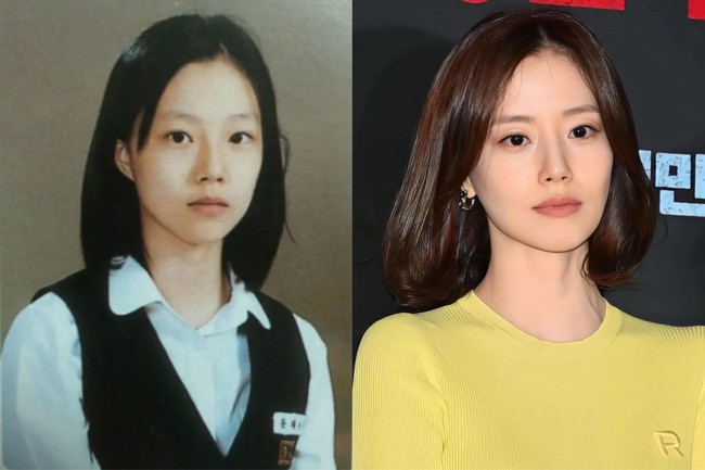 Bintang drama Korea Flower of Evil ini juga memukau netizen Korea dengan hasil foto buku tahunannya. Bak terlahir sebagai bintang, Moon Chae Won memancarkan aura tersendiri dan terlihat cantik alami. Foto: Instagram