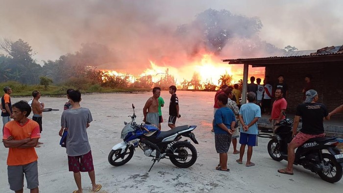 Kebakaran kandang ayam milik anggota DPRD Sragen, Sutimin di Plupuh, Kamis (23/5/2024).