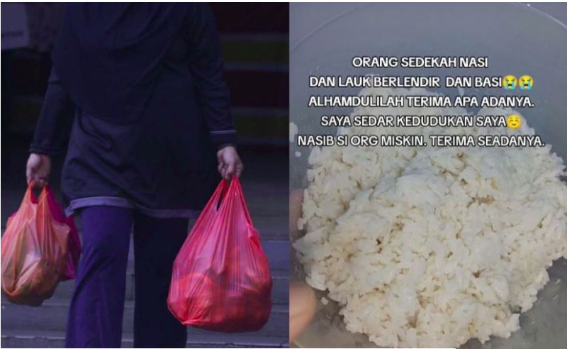 Kelaparan, Wanita Ini Rela Makan Nasi dan Ayam Basi